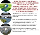 61vS CV 90L. SL160  The Quick and Easy Marketing, Godfather Principles and Accounting & Finance for Tattoo Removal Services Businesses 3 CD Power Pack