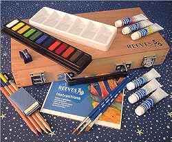 Reeves Watercolor Artist Box- Complete Set in a Wooden Box