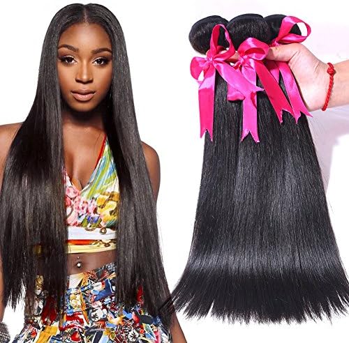 Malaysian Natural straight hair Black Color Virgin Hair 3 Bundles 300g 14 14 14 Inch