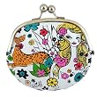 Retro Groovy Fashion Girl and Leopard Design Large Coin Purse