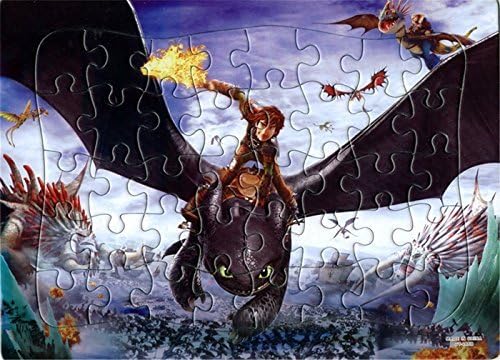 POPSTARRR Thin and Light Disney How to Train Your Dragon Panorama Puzzle (40-Piece)