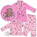 Pink Sock Monkey Pajama and Bath Robe Set for Toddlers and Girls