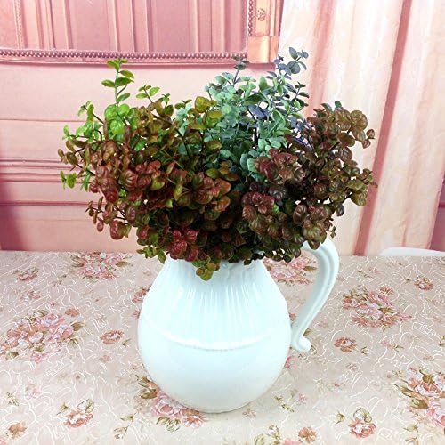 Hoobor House 5 fork high-grade sprouts grass flowers floral art simulation material flower floor accessories(Brown)