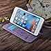 Cornmi design for iPhone 6 plus Case, Premium Vintage Flip Wallet Leather Magnetic Closure Cover Skin for iPhone 6 plus 5.5 inch with Card Slots, Cash Compartment and Wrist Strap (Purple)