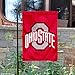OSU Buckeyes Red Garden Flag and Yard Banner