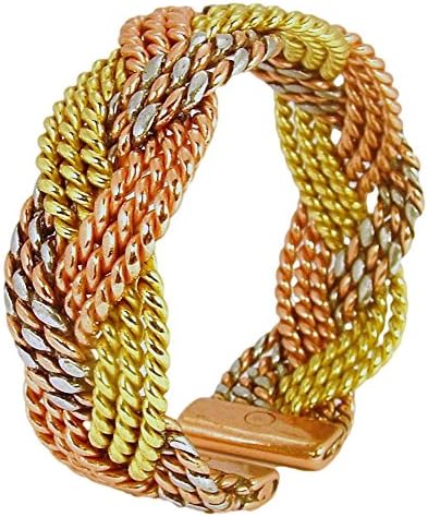 PROEXL Womens Solid Copper Magnetic Bracelet Lily Medium with Gift Box