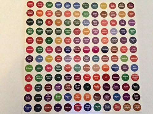 Young Living Stickers Essential Oils Bottle Label Set - 144 pre-printed lables