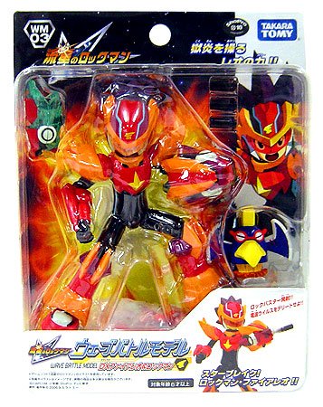 Megaman Rockman Star Force Takara Wave Battle DX Action Figure WM-03 Fire Leo Megaman