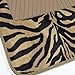 BDK Beige Zebra Seat Covers & Floor Mats Set Fur Print Complete - Full Set, Universal Fit