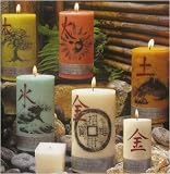 Nirvana Candle Five Elements Medium Pillar in ROMANCE