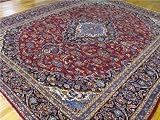 10'0 x 12'5 Red Persian Hand Knotted Wool Kashan Rug