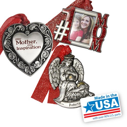 Personalized Gloria Duchin Mother’s Christmas Ornament 3-Piece Set