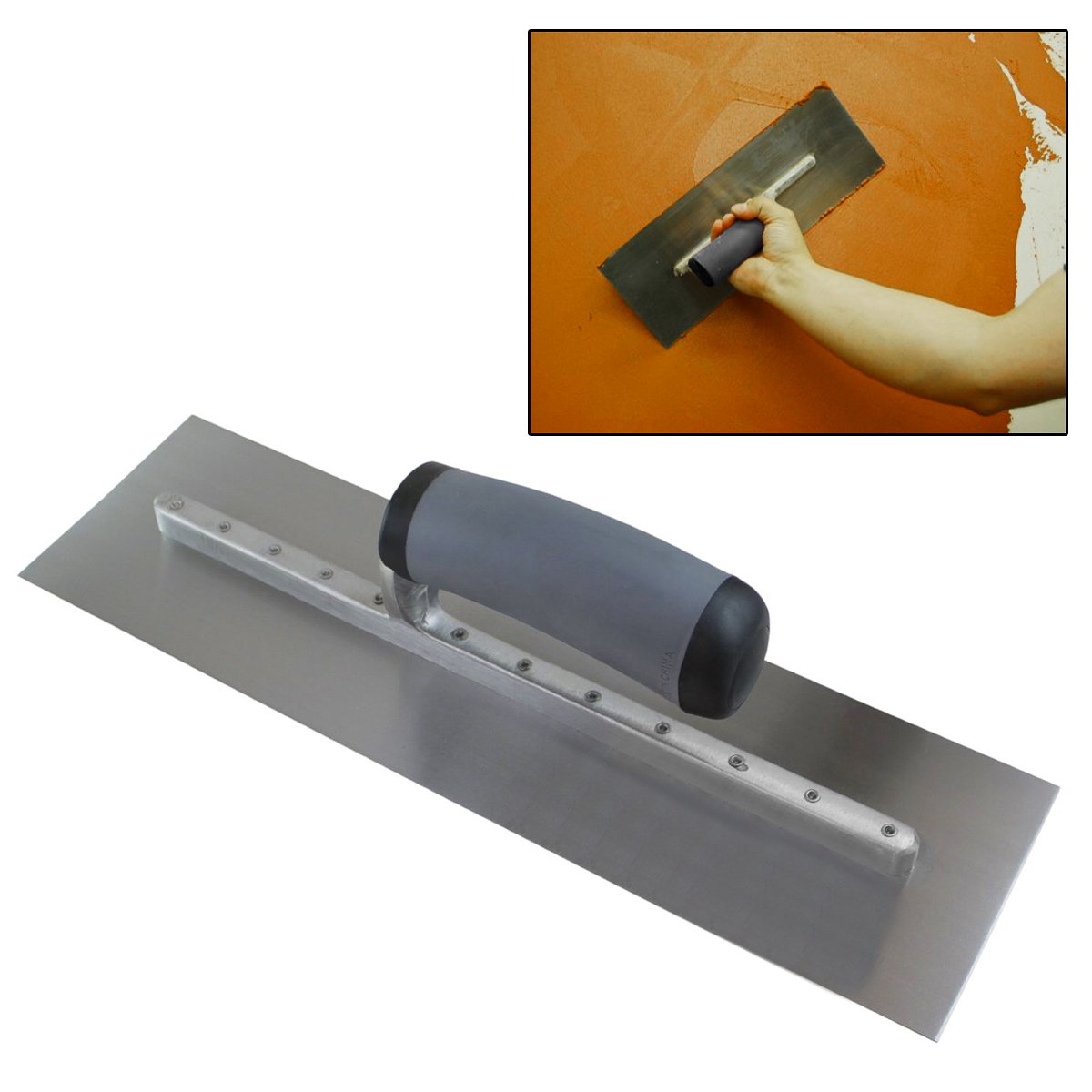 Trowel 16"x4" Cement Smooth Tools Stainless Steel Concrete Finishing