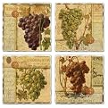 Tumbled Tile Coasters Grapes