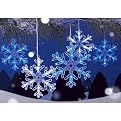 LED Snowflakes String Lights - White/ Blue