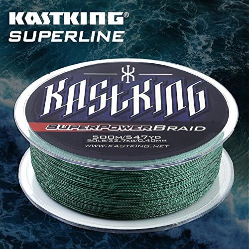 KastKing SuperPower Moss Green Braided Fishing Line 500M(547 Yard) / 1000M(1100 Yard) Advanced Superline