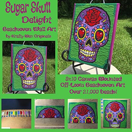 Sugar SKull Delight Beadwoven Wall Art
