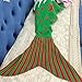 NOPTEG Kids Mermaid Tail Blanket Knitted Living Room Sofa Sleeping Bag Birthday Christmas Gift 59inch x31.5 inch (Green)
