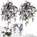 TWO 3' Artificial Wisteria Hanging Flower Bushes, with No Pot,