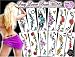 Temporary Tattoos Sexy Lower Back Variety Pack, 36 Tattoos (Pack of 2)