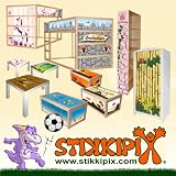 Football Sticker-Set for Nursery Chest of Drawers / Bedside Cabinet MALM from IKEA - NS18