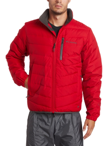 Columbia Men's Hellfire Down Jacket (Intense Red/Blade, XX-Large)