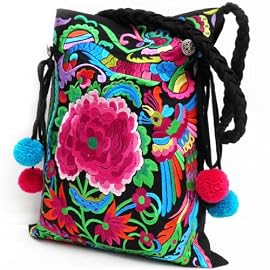 Women's Flower embroidery handbag