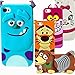 LliVEER 3D Cute Cartoon Silicone Monster Tiger Catt Ruerbber Back Case Cover For Apple iPhone 6 Plus 5.5inch Sully Monster