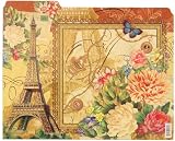 Rendez Vous in Paris Eiffel Tower Colorful Design gorgeous richly colored set of 10 Tabbed file folders