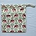 Wet Dry Bag Baby Cloth Diaper Nappy Bag Reusable with Two Zippered Pockets (Red Elephant)