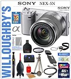 Sony Alpha NEX-5NK Kit Includes Sony Alpha NEX-5NK Silver Camera with Sony  ....