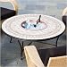 Alfresco Home 21-0450 Manchego 48 Round Beverage Cooler Chat Table