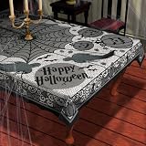 Midnight Lace Fabric 60in x 84in Tablecloth