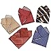 b.m.c BMC Mens 5 pc Mixed Pattern Large 12 inch Pocket Square Fashion Handkerchief Accessories - Set 5: Dinner Party