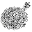 Silver Marcasite Pendants, Size: 32mm