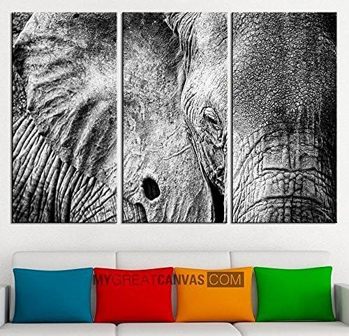 Proud Of Queen Large Canvas Print Africa Savana Elephant Photo on Canvas Print Ready to Hang Great Gift