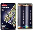 Derwent Drawing Pencils, Inktense, 4mm Core, Metal Tin, Watercolor, 12 Count (0700928)