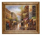 Hand Painted Oil Painting on Canvas in Rainy Day Theme