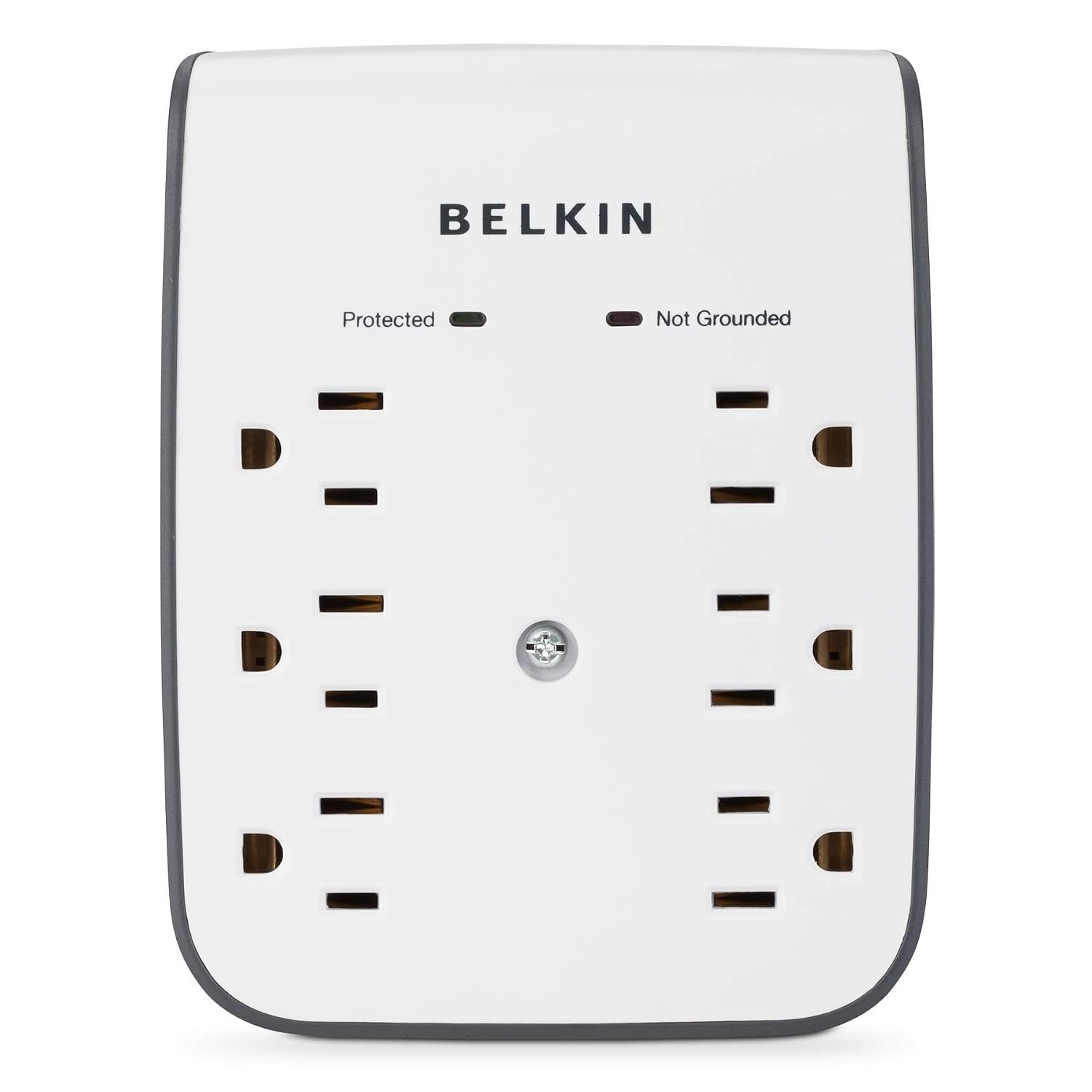 Belkin 6-Outlet Wall Mount Surge Protector with Dual USB Ports (1 AMP / 5 Watt) $11.99
