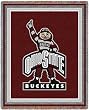 Ohio State Univ Buckeyes Mascot Throw - 70 x 54 Blanket/Throw - Ohio State Buckeyes