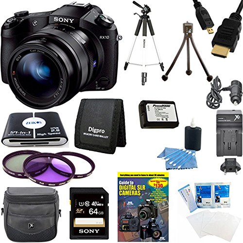 Sony DSCRX10 RX10 RX10/B DSCRX10B RX10B Cybershot 20.2 MP Digital Still Camera w/ 3-Inch LCD Screen Bundle - Includes camera, 64 GB Memory Card, 59" Tripod, Camera Battery, 62mm Filter Kit, & MORE - Thumbnail 6