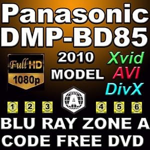 2010 Panasonic DMP-BD85 Multi Region Code Free DVD and Blu Ray Zone A Blu Ray DVD Player... 
