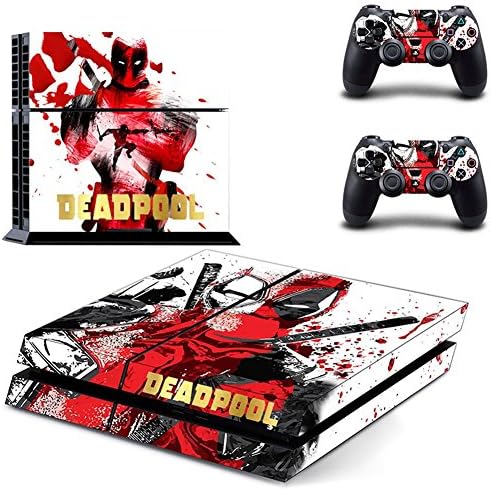 GOOOD PS4 Designer Skin Decal for PlayStation 4 Console System and PS4 Wireless Dualshock Controller - Super hero Deadpool