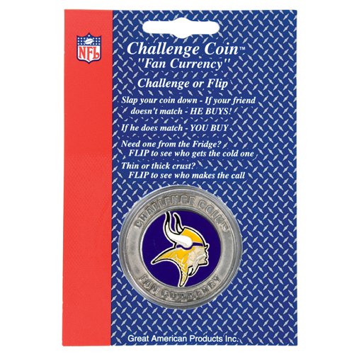 Minnesota Vikings NFL Challenge Coin/Lucky Poker Chip