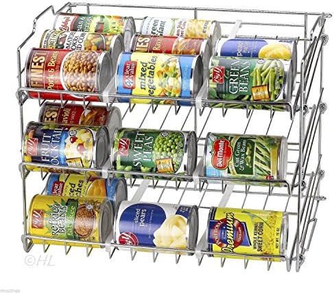 36 Can Rack Holder Organizer Storage Kitchen Shelf Food Pantry Cabinet Cupboard