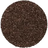 Dark Brown Leather Shag 4x4 Rug with Free Shipping!