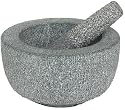 ICD Large Bowl Shaped Granite Pestle & Mortar (20cm Diam)
