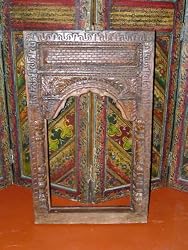 Carved Window Rare Antique Teak Wood Window Frame