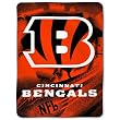 Cincinnati Bengals NFL Royal Plush Raschel Blanket (Big Burst Series) (60"x80")