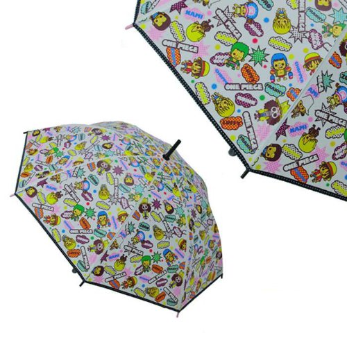 子供傘55cm ワンピースオールスター32219 キャラクターPOE傘 かさ カサ 子供カサ 子供かさ 雨具 キッズかさ ワンピース キャラクター ビニール 通園 通学 プレゼント